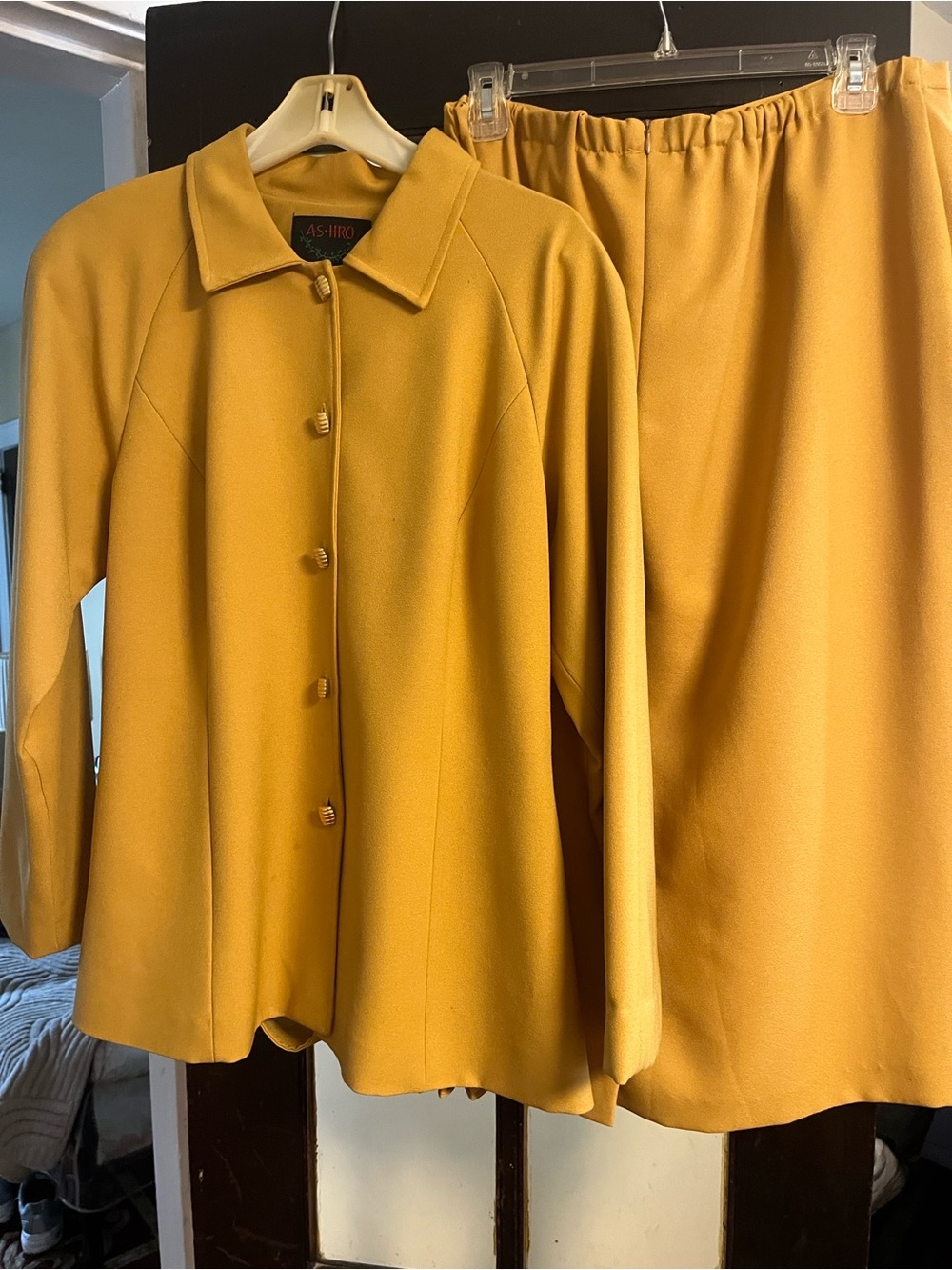 This beautiful Mustard Yellow Women's dress Button-Front Coat